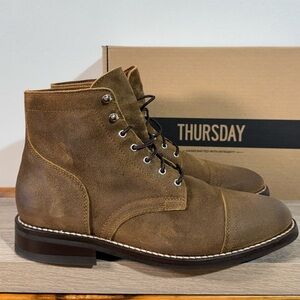 Thursday Boot Co. Men’s Captain Boots Safari Suede Size 13 Brown Rough Resilient